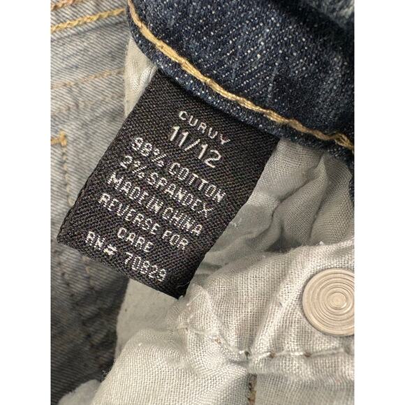 RUE 21 Cotton Spandex Blend Size 11/12 Medium Wash Blue Curvy Bootcut Jeans - Picture 6 of 7